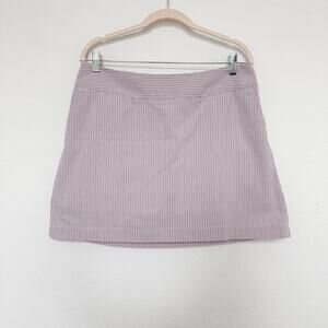 Adidas Womens Golf Skort Size 10 ClimaCool Striped Athletic Preppy Sporty Teniis